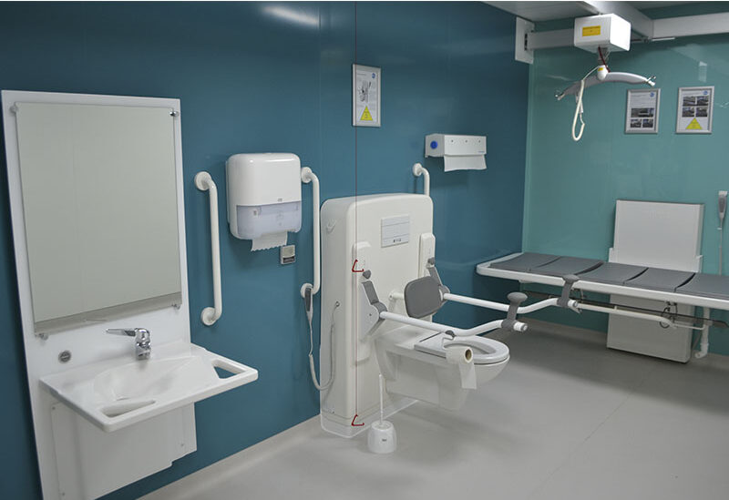 Changing Places accessible bathroom, Burton University Hospital
