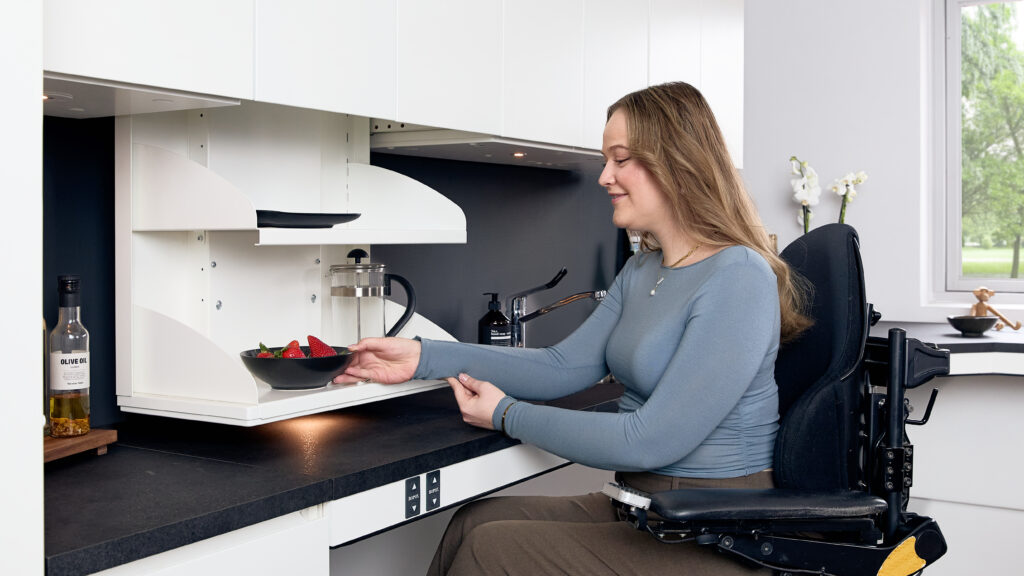 accessible kitchen upper cabinet